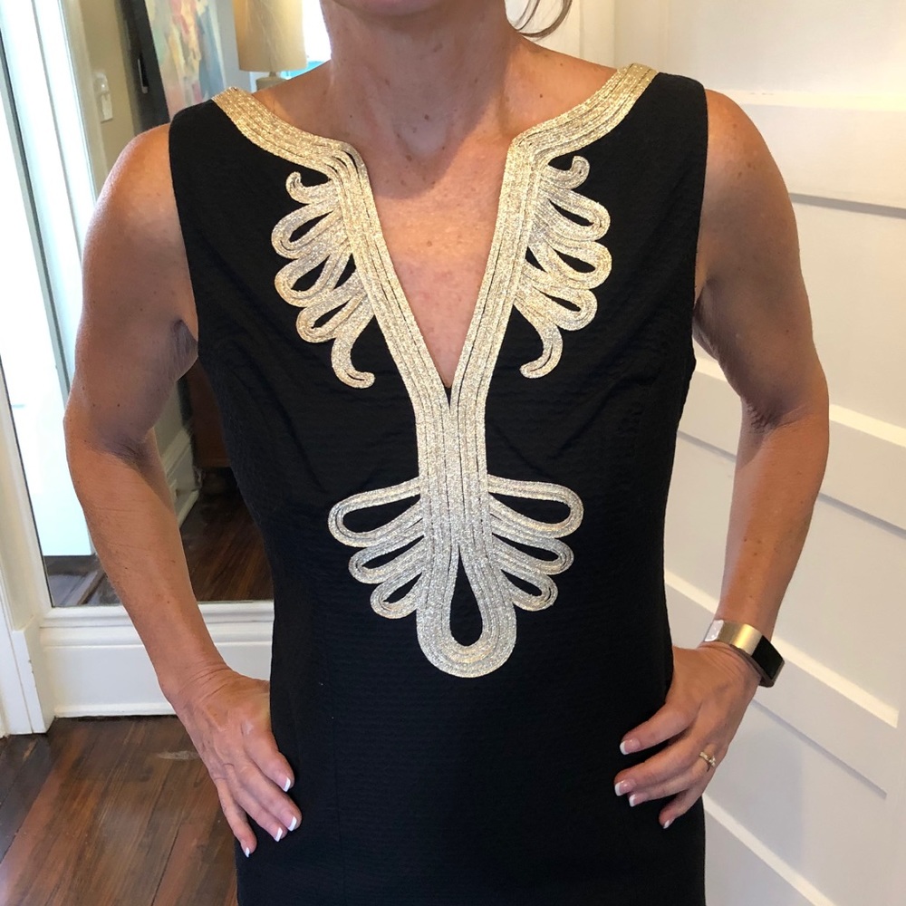 Lilly Pulitzer Black/Gold Dress